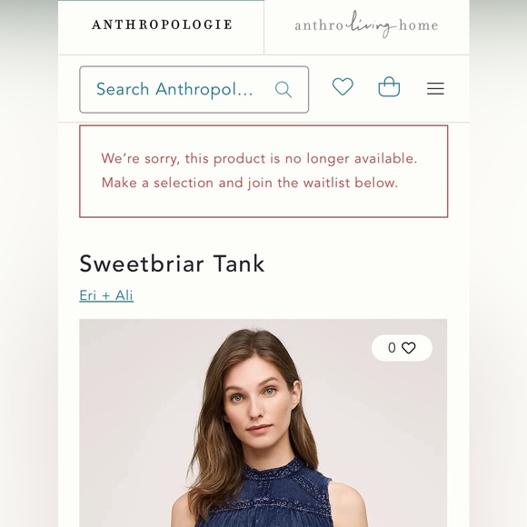Anthropologie Eri + Ali Sweetbriar Tank in Navy - Picture 7 of 8